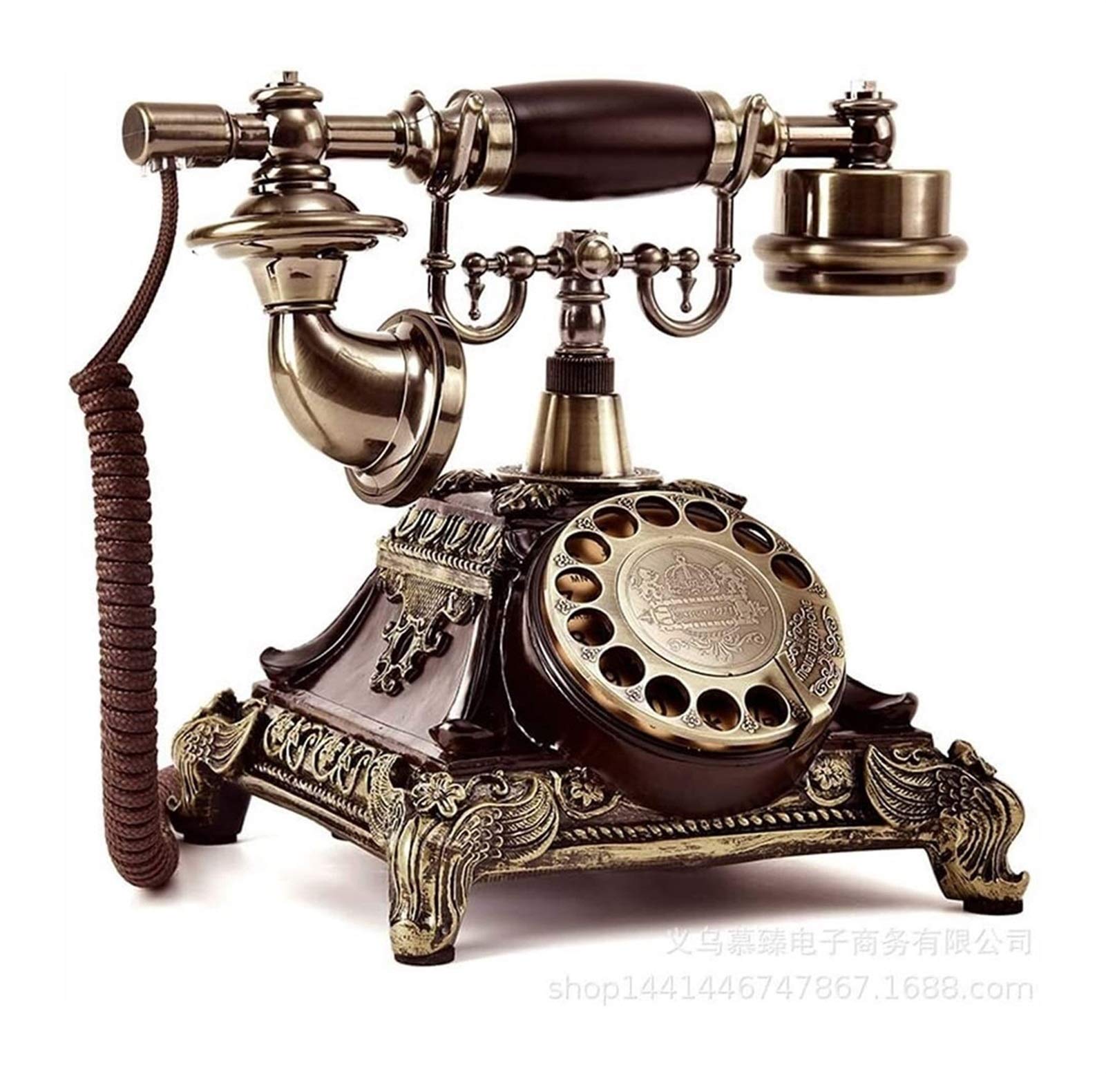Téléphone à cadran rotatif rétro pour décoration de salon et maison
