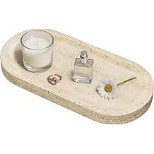 Decorative Trays with Natural Patterns,9.8x4.7x0.7in,Travertine