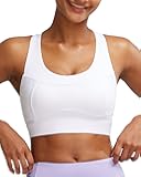 Sports Bra for Women High Support,Criss-Cross Back Strappy Sports Bra Moulded Cup High Impact Workout Top