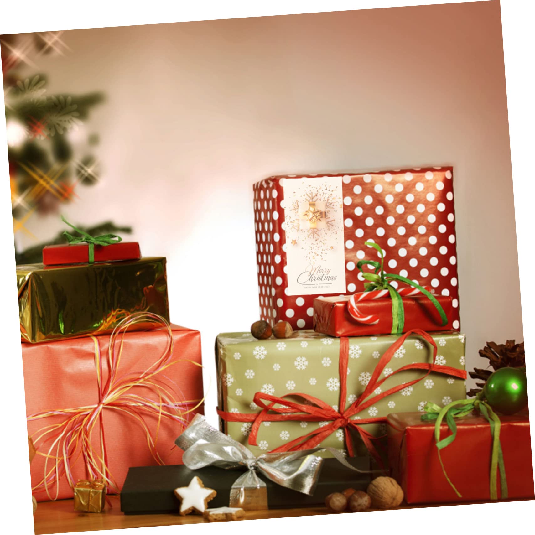 Lurrose 250pezzi Adesivi Decorativi Per Scatole e Confezioni Etichette Natalizie Festivi Per e Decorazioni