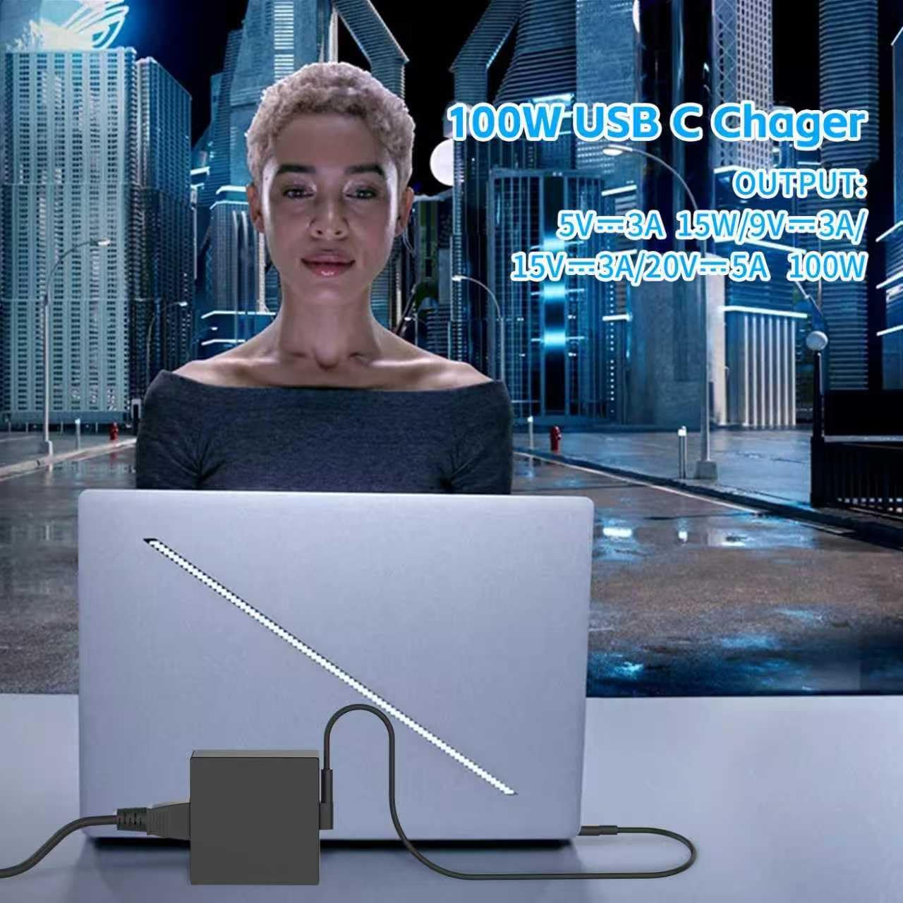 100W USB-C Charger Compatible with Asus Rog Ally X Flow X13 X13 Z13 Gv301 Gv302 Gv302 Gz301 65W USB-C Adapter Suitable for Vivobook Zenbook 14 and 14X Series Laptop