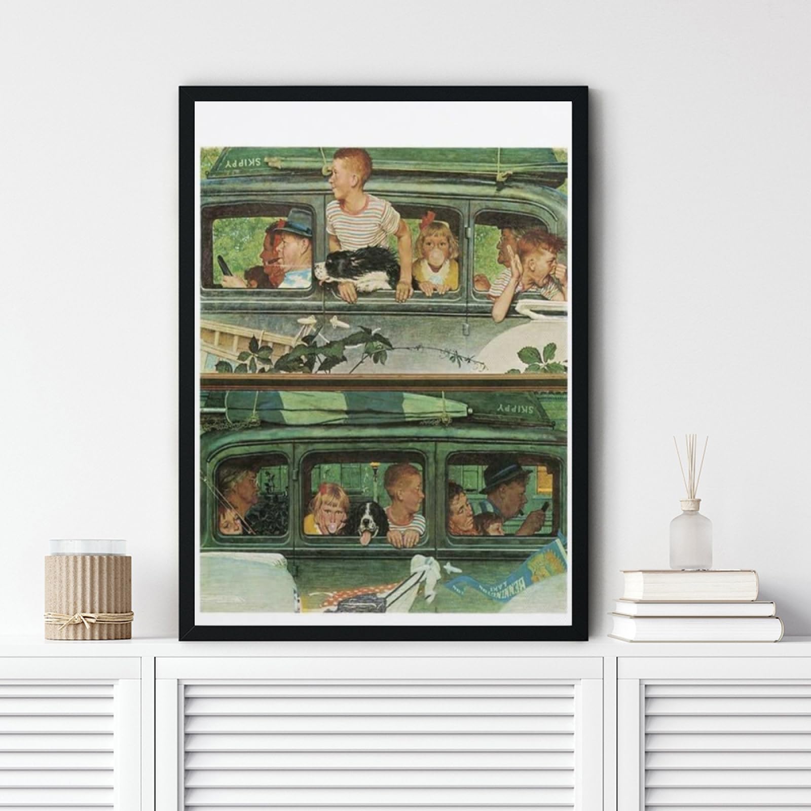 Amazon.co.jp: ノーマンロックウェルポスター《バスに乗る》ウォール