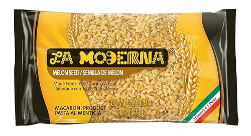 Miniatura 2 de La Moderna Pasta de semillas de melón, fideos, trigo duro, proteínas, fibra, vitaminas, 7 onzas, paquete de 20