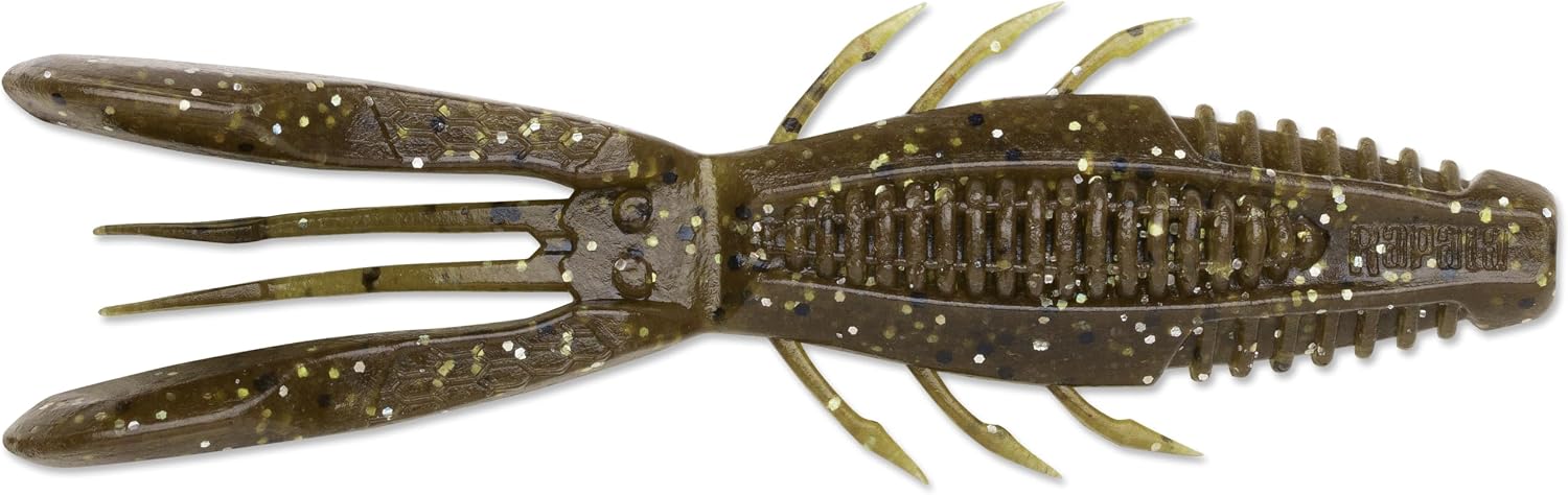 CrushCity Bronco Bug Soft Plastic Bass Lure, Dual-Action Creature Bait with Hinged Arms & Subtle Leg Movement