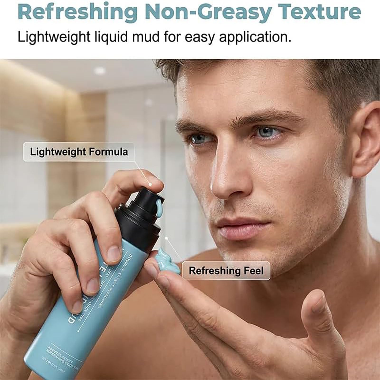 Fango Spray per Capelli Styling Opaco ad Asciugatura Rapida da Uomo, Spray Testurizzante per Capelli a Tenuta Forte, Fango Liquido Opaco, Spray dalla Texture Volumizzante Leggera (3pcs)