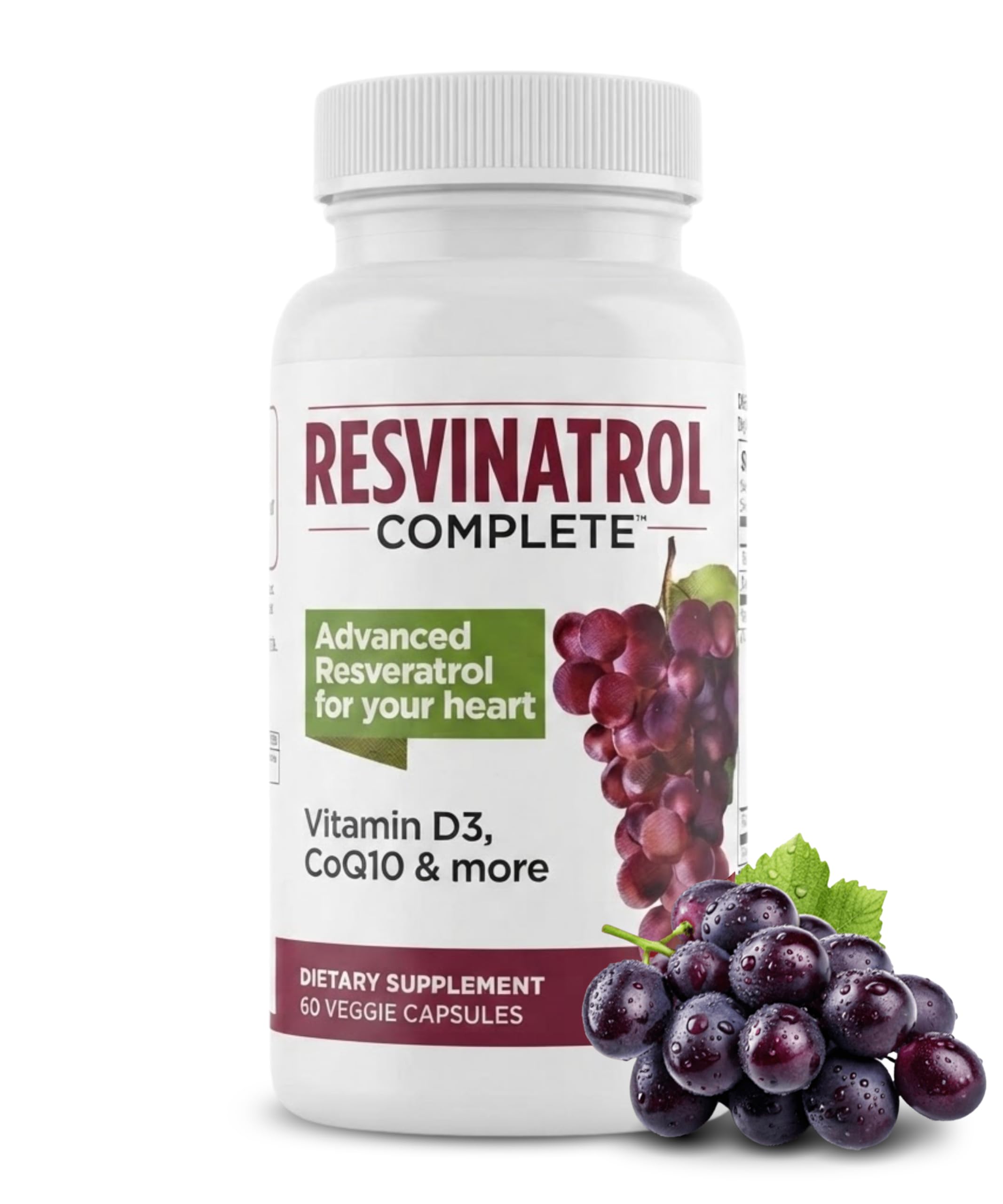 60 Capsules - Resveratrol Supplement - Healthy Aging