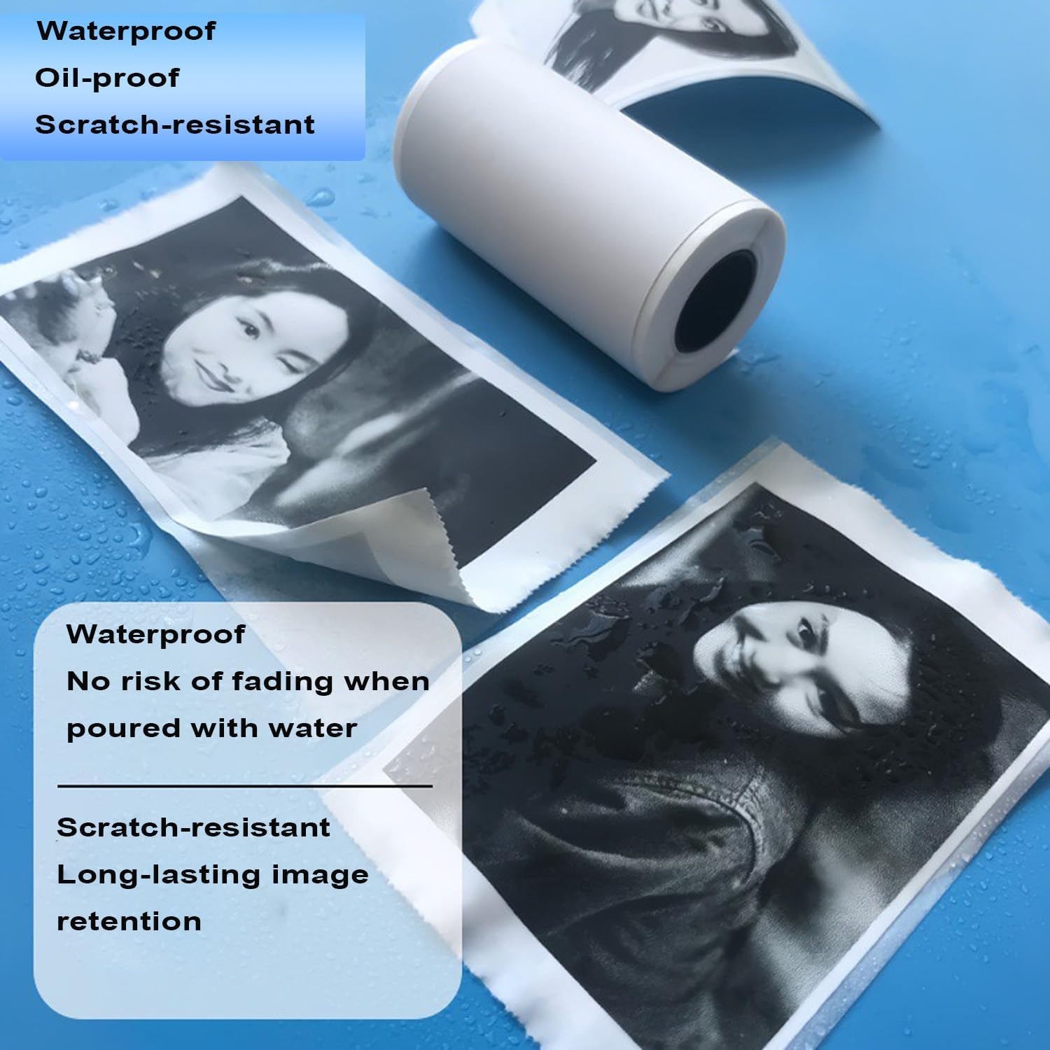 57x25mm Thermal Sticker Paper, 10 Rolls for Mini Thermal Printers – Colorful Self-Adhesive Labels, Compatible with Mini Printers & Label Makers, for DIY, Office, Kids' Cameras - Image 3