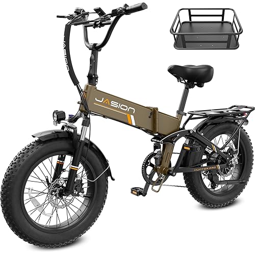 Jasion X Hunter&PRO Electric Bike for Adults,1800W/1400W Peak 20''Fat Tire Foldable Ebike,Folding E Bike Up to 80+/70+ Miles Range,720/624WH Removable Battery,30+MPH E Bike,Certified by UL2849