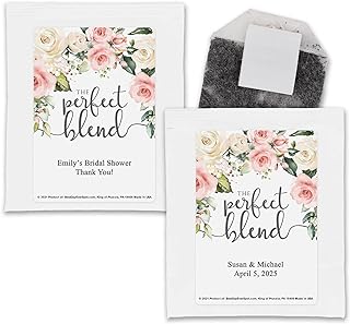 Best Day Ever Spot, White and Pink Roses The Perfect Blend Tea Party Fav...