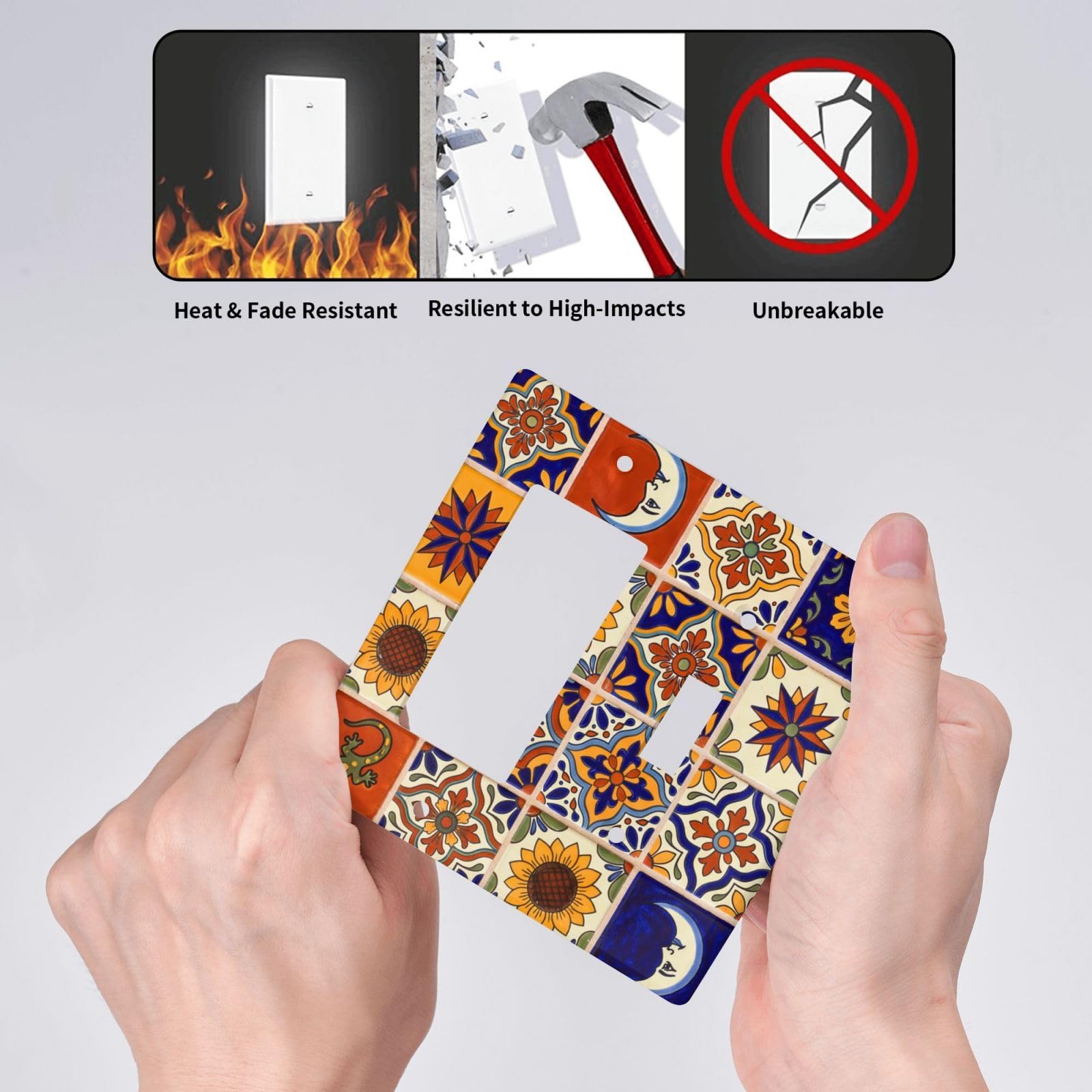 Colorful Talavera Tile Wall Plates - Home Decor -5