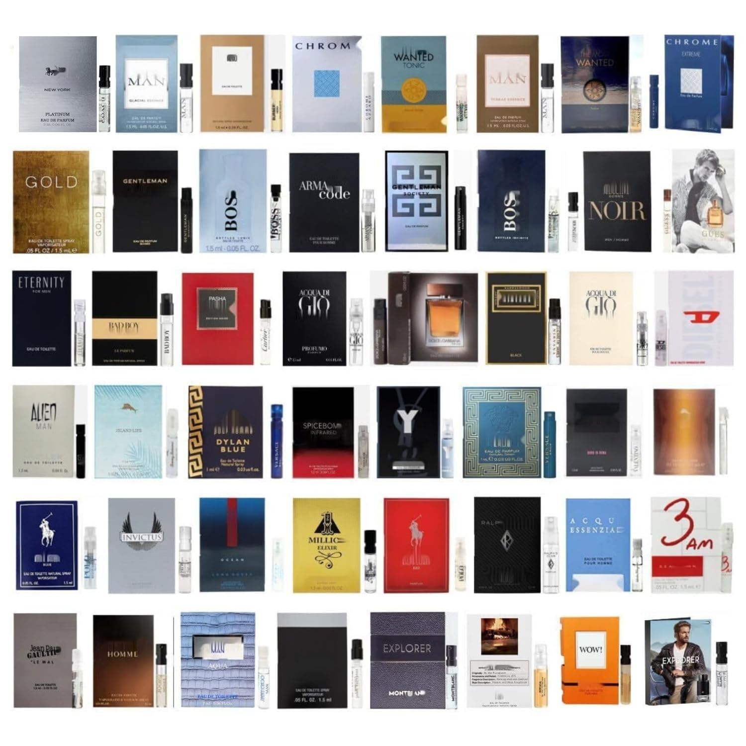 Cologne Tradeberry 10 Designer Samples Vials For Men