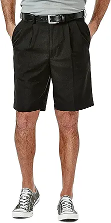 Haggar Men's Cool 18 Pleat Front Expandable Waist Short