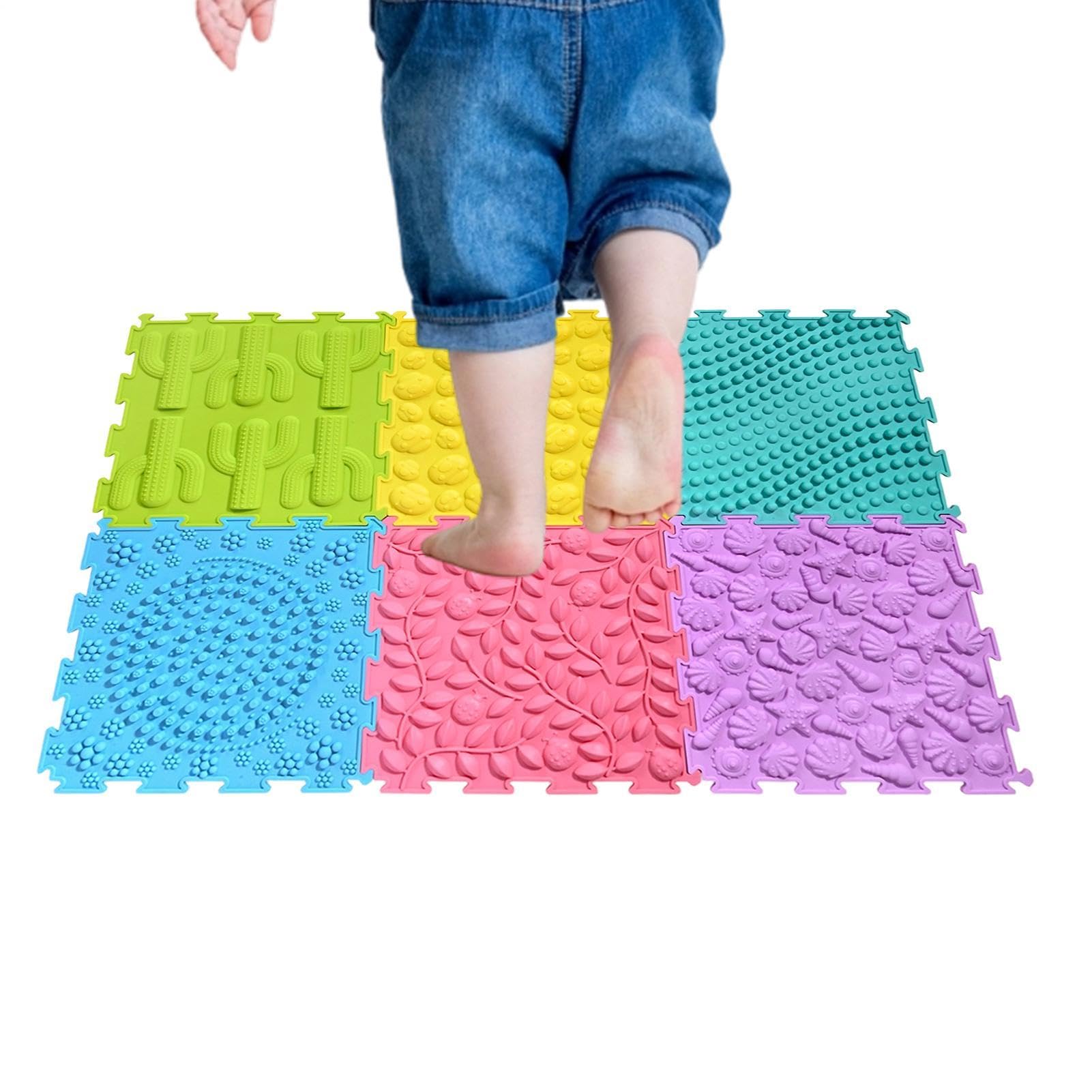 Mata sensoryczna Miękkie silikonowe maty do gier Puzzle | Dotykowe maty sensoryczne dla dziewczynek i dzieci, salonu, przedszkola, pokoju dziecięcego, akademika