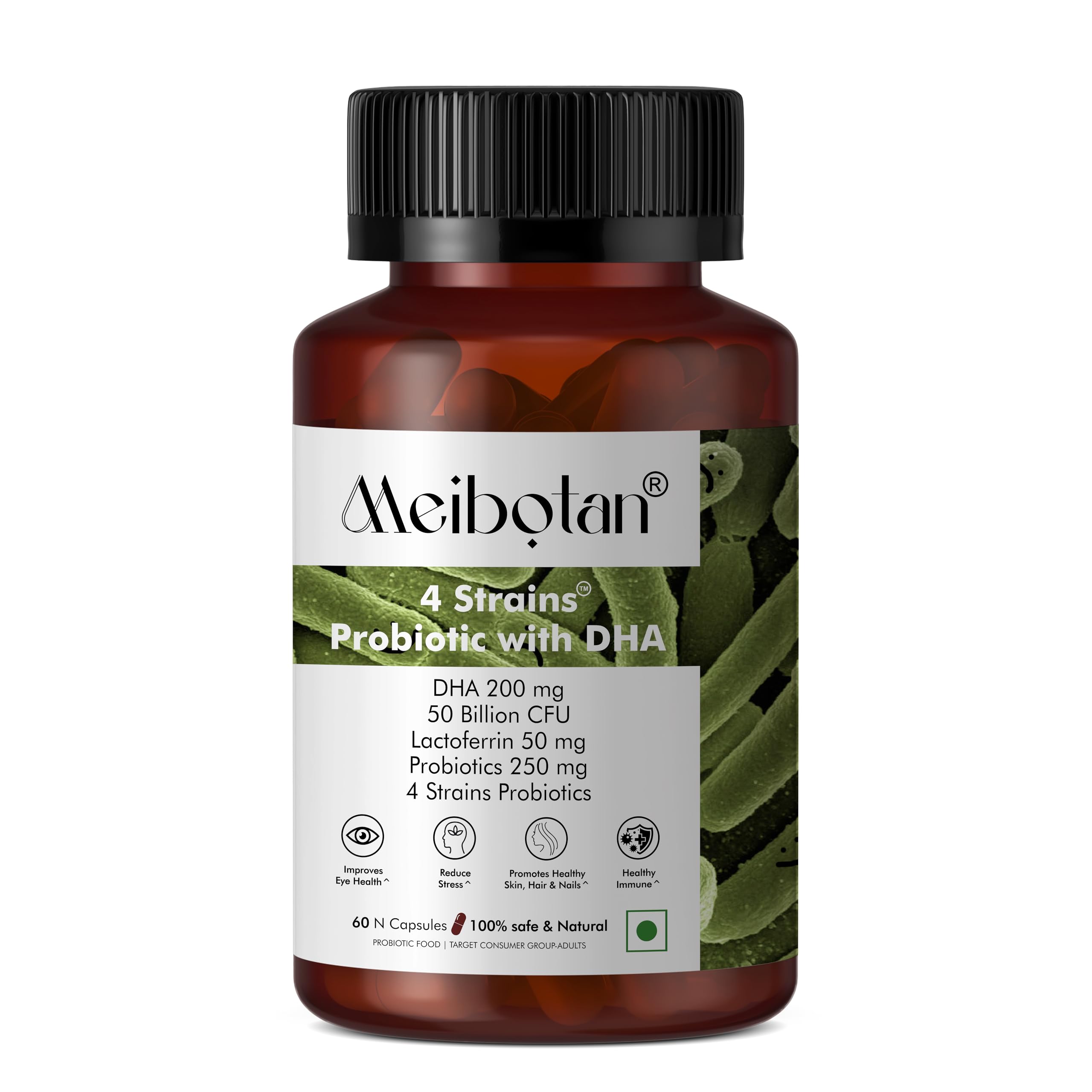 4 Strains Probiotic with DHA 200mg & Lactoferrin 50mg — Amazon image 2