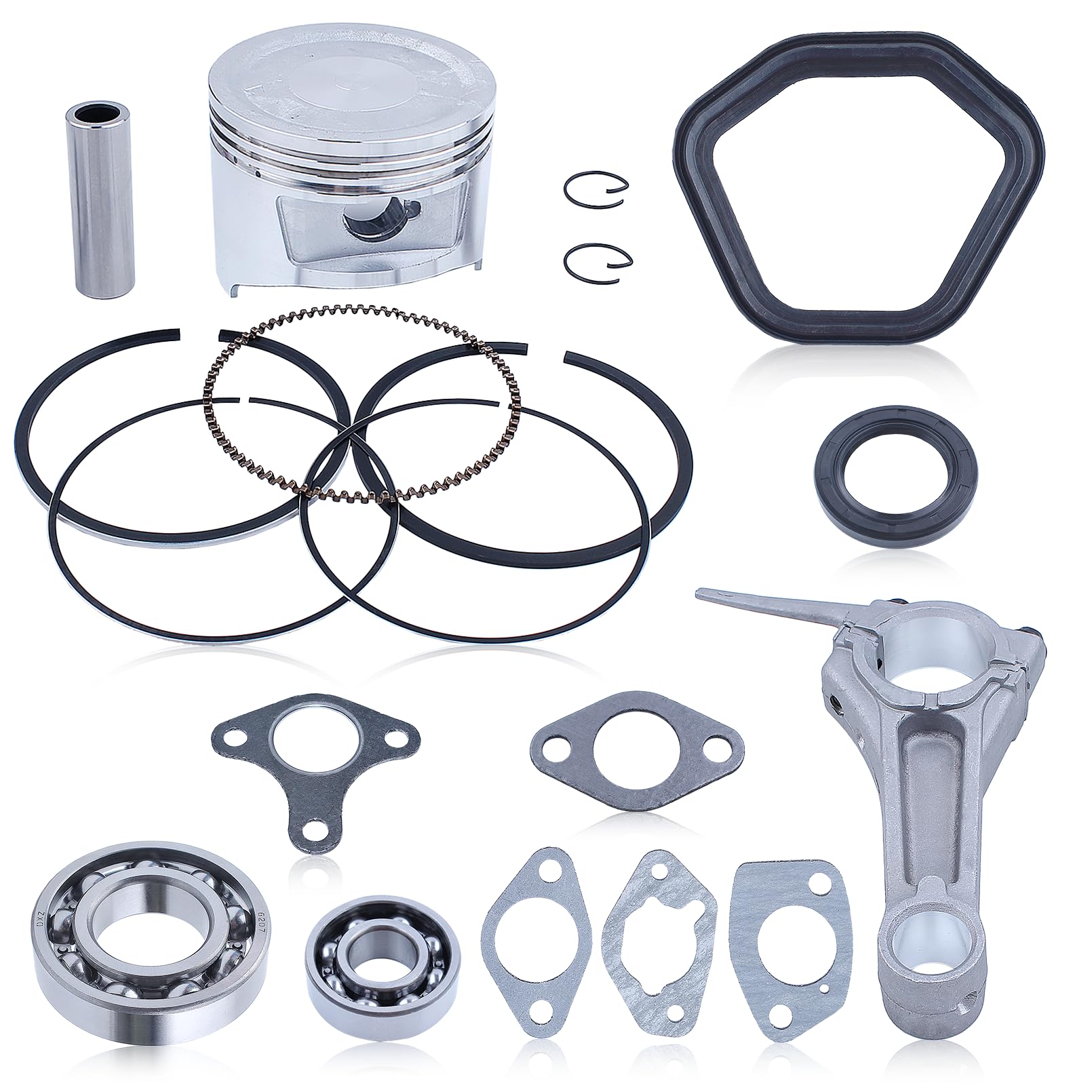 88Mm Pistón Biela Cojinete de cigüeñal, para Motor para Honda Gx390 13Hp, 13101-Zf6-W00, 13200-Z1C-900, 12391-Ze2-020, 96100-62070-00, 96100-62020-00