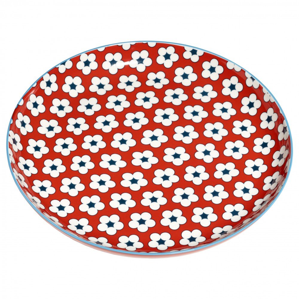 Christopher Vine Cotton Bud Red - Plato para ensalada (23 cm), color rojo