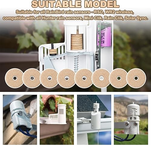 Miniatura 5 de Sensor de lluvia de repuesto de discos higroscópicos, ajuste para sensores de lluvia y pájaros, RSD y WR2, sensor de lluvia para sistema de