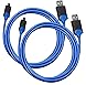 Amazon Basics PlayStation 4 Controller Charging Cable - Pack of 2 6 Foot Blue