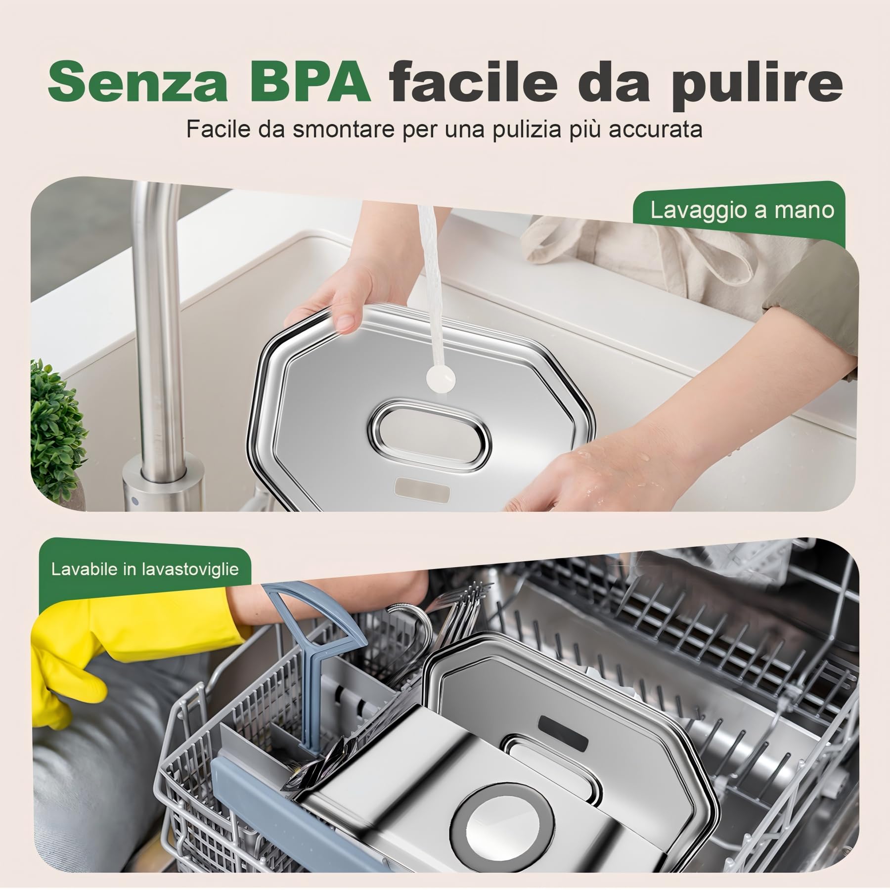 Fontanella per gatti,Apauk 3.2L fontanella per gatti acciaio Inox, fontana per Cani piccoli,Ultra silenziosa,con finestra LED, Sistema di filtraggio multistrato (S con 2 filtri & 2 spugne)