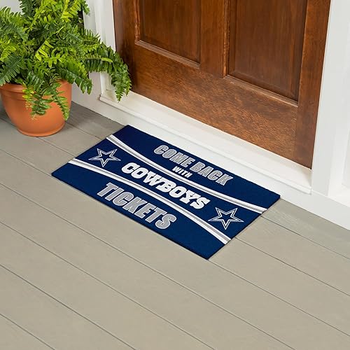 Miniatura 2 de Team Sports America NFL Dallas Cowboys | Entrada interior y exterior | 28 x 16 pulgadas | Parte trasera antideslizante | Tapetes de bienvenida |
