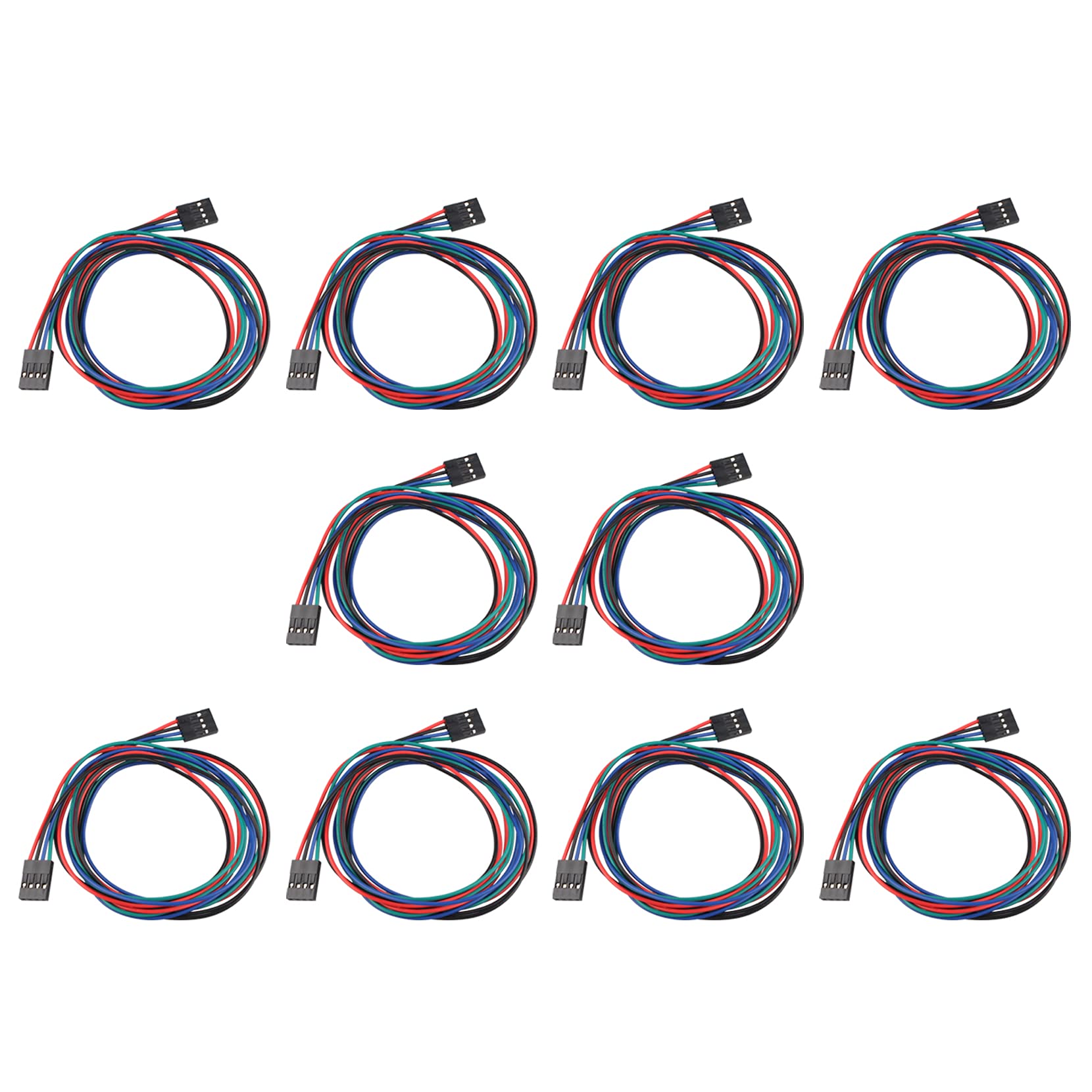 10PCS 70cm 4 Pin Dupont Cable Female to Female Terminal Line Jumper Wire for 3D Printer Part Accessory Motherboard Module