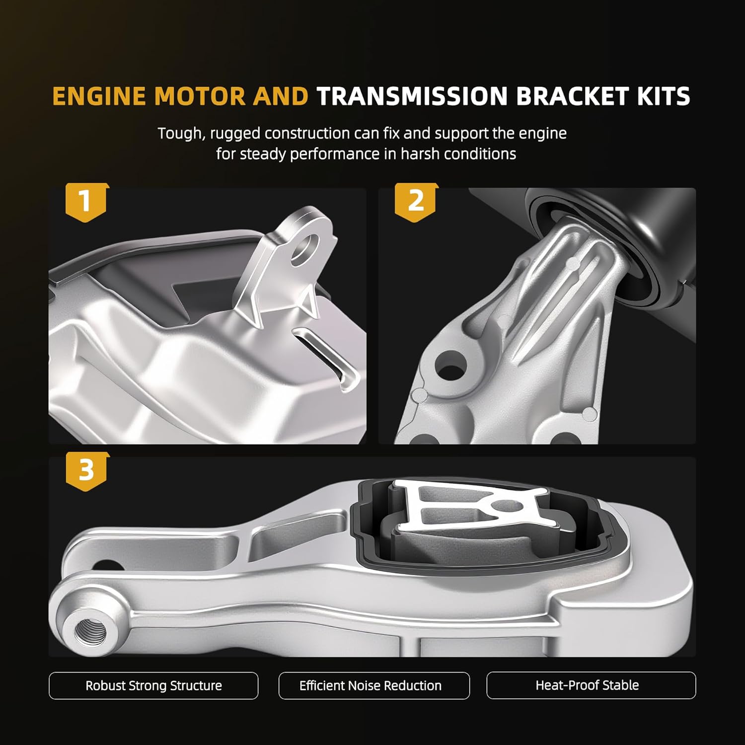 Engine Motor Mount Transmission Bracket Kits, for Chevy Sonic 2013-2016, #OE 3386 3293 3399 95870474 95248684 95474687