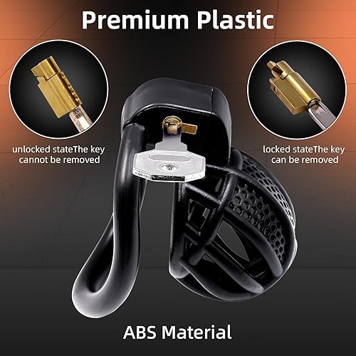 Miniatura 5 de Jaula de castidad masculina para el pene - Jaula de castidad para hombre, ejercicio de pene impreso en 3D, equipo de bondage negro, ligero, juguete