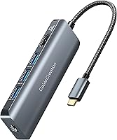 Vista 9 de Hub USB C, adaptador multipuerto USB C 5 en 1 a HDMI, 100 W PD, 3 puertos USB 3.0 para MacBook Pro, MacBook Air M1/M2, iPad Pro, Surface Pro, XPS