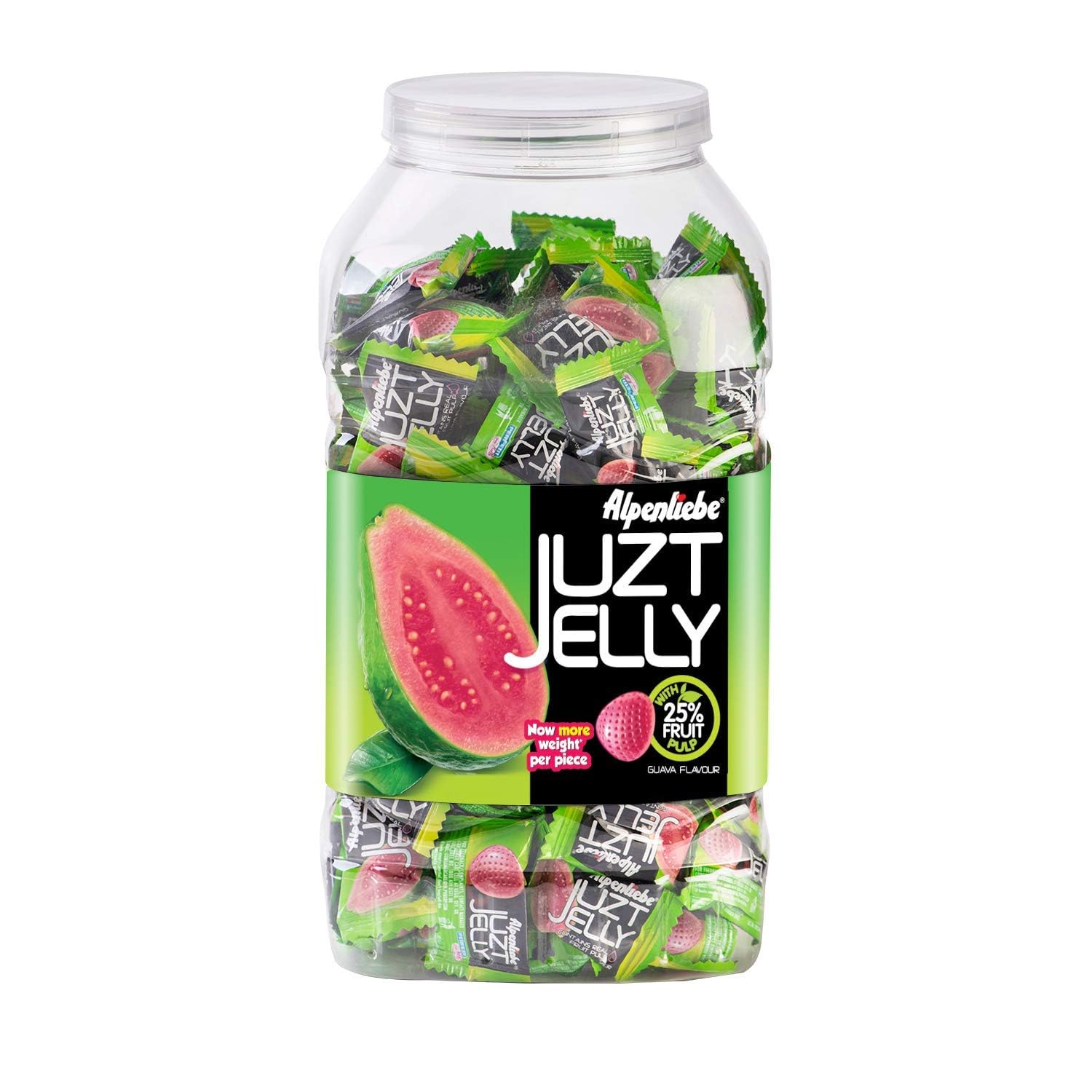 Alpenliebe Juzt Jelly Guava Flavour Candy Jar, with 25% Fruit Pulp, 760g, 200 Pieces-image-11