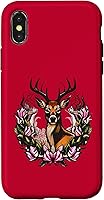 Vista 4 de Arkansas Deer with Antlers and Apple Blossom Tattoo Art Case for iPhone 16