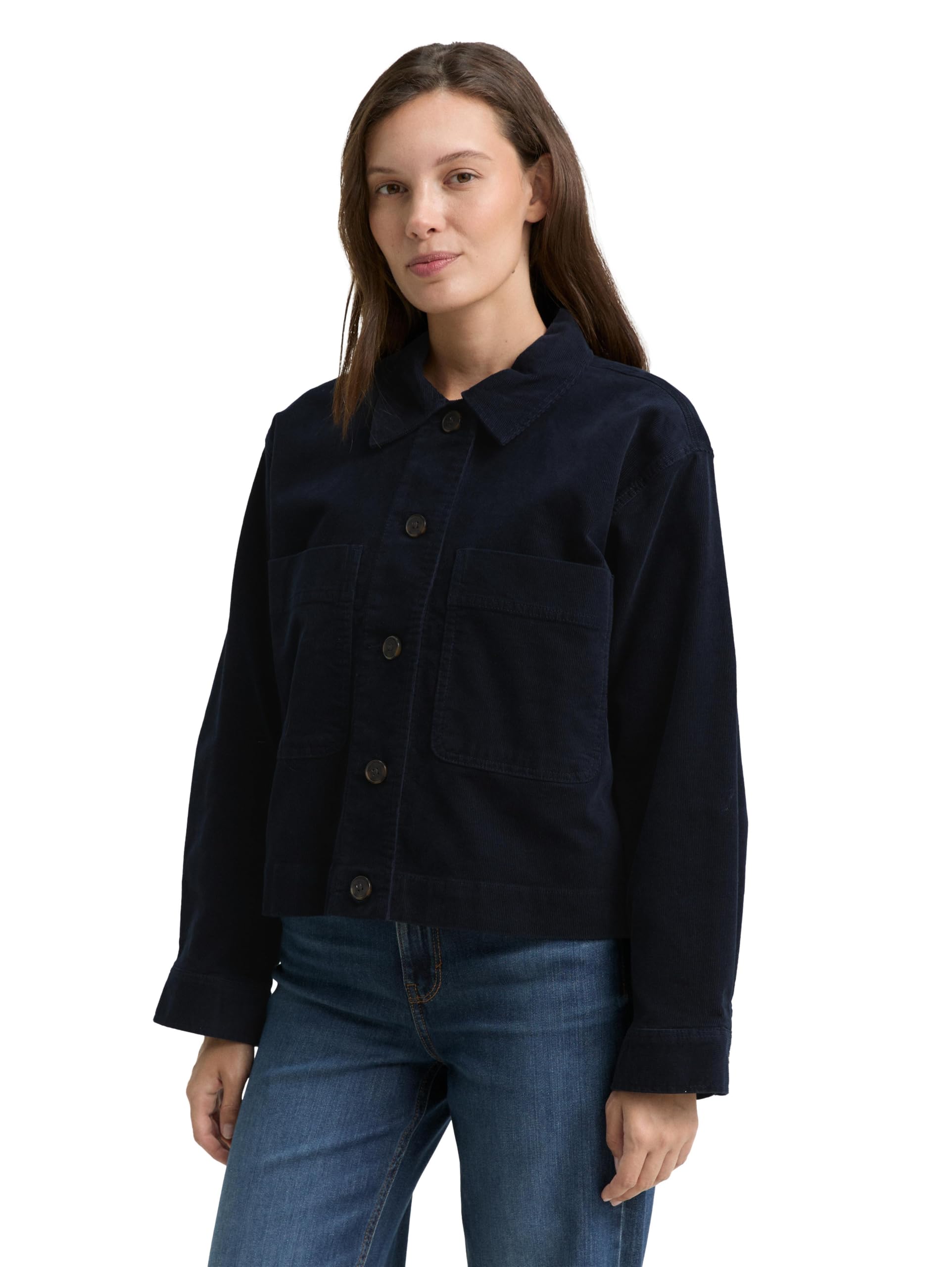 Tom Tailor Damen 1048325 Oversize Cordjacke