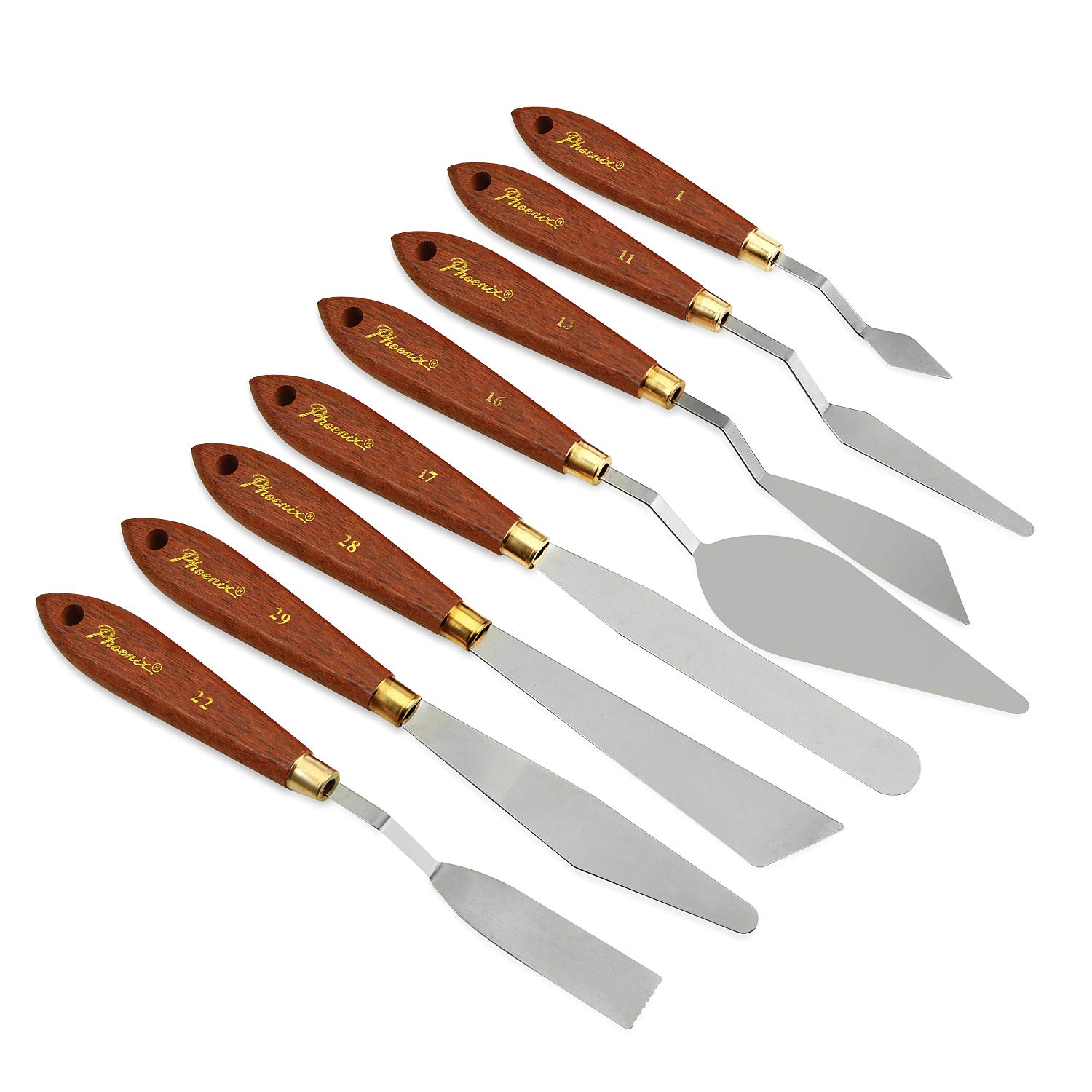 DerBlue Stainless Steel Artists Palette Knife Set,Spatula Palette Knife