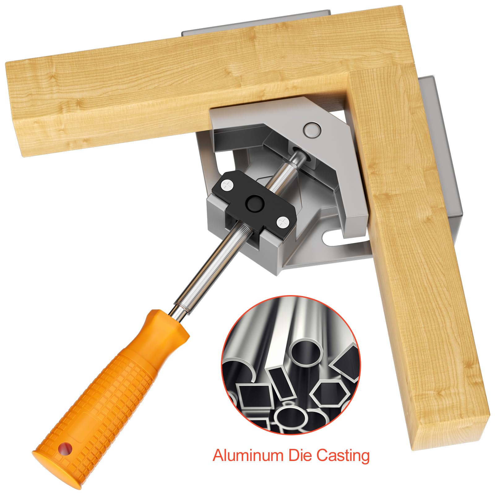 2 Morsetti Angolari 90° Per Legno E Saldatura - In Lega Di Alluminio Con Manico Ergonomico | Regolabili E Versatili - Foto 3