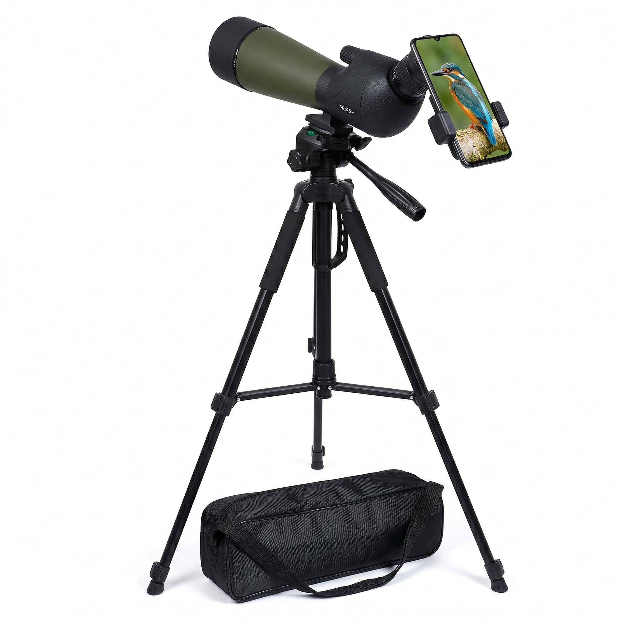 Longue-View 25-75x80 con trípode de 162 cm y adaptador para smartphone