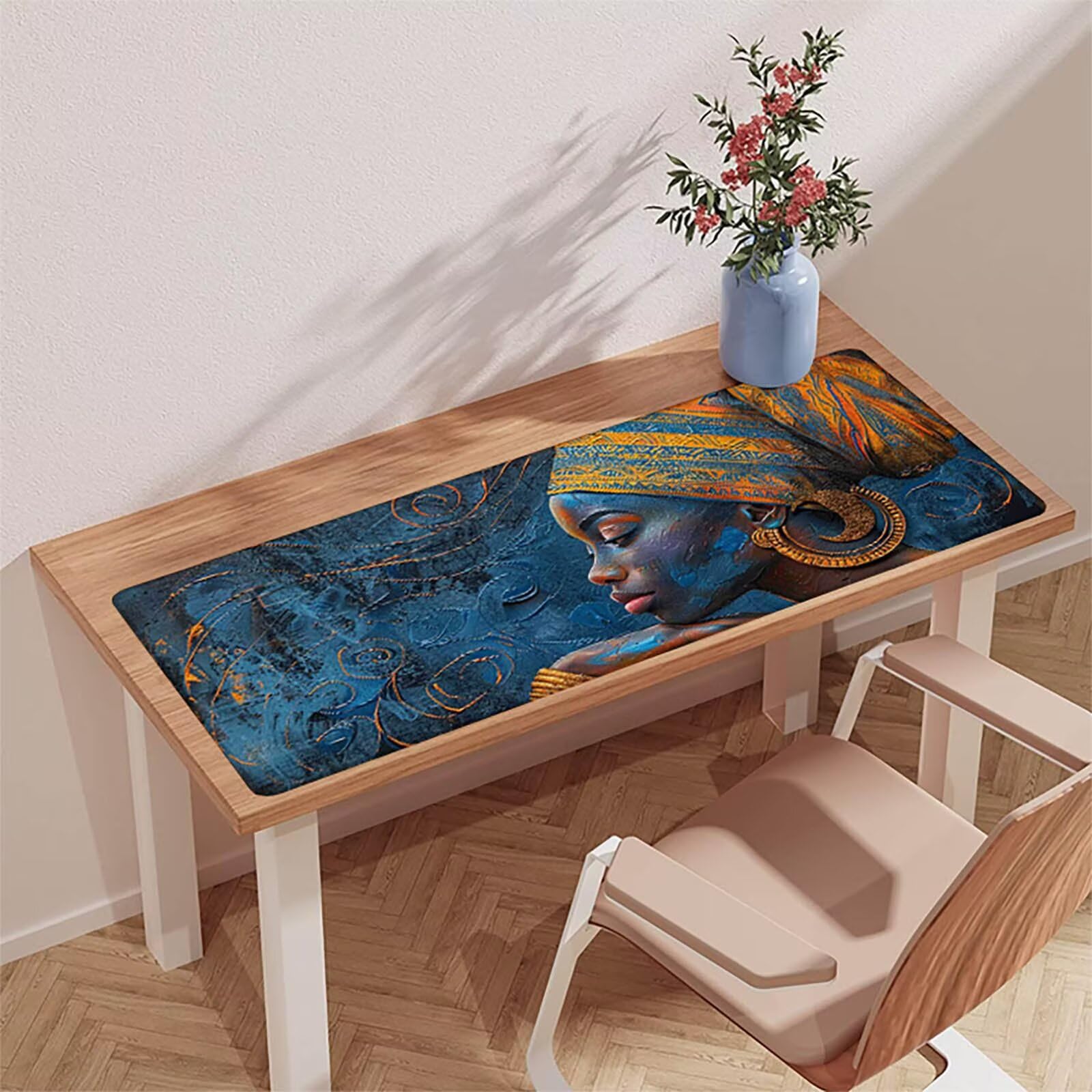 Niebieska podkładka pod mysz do gier, podkładka pod mysz XXL 1200x600x3mm, mata na biurko ze zszytymi krawędziami, podkładka pod mysz poprawia dokładność i szybkość, akcesoria biurowe, prezent dla
