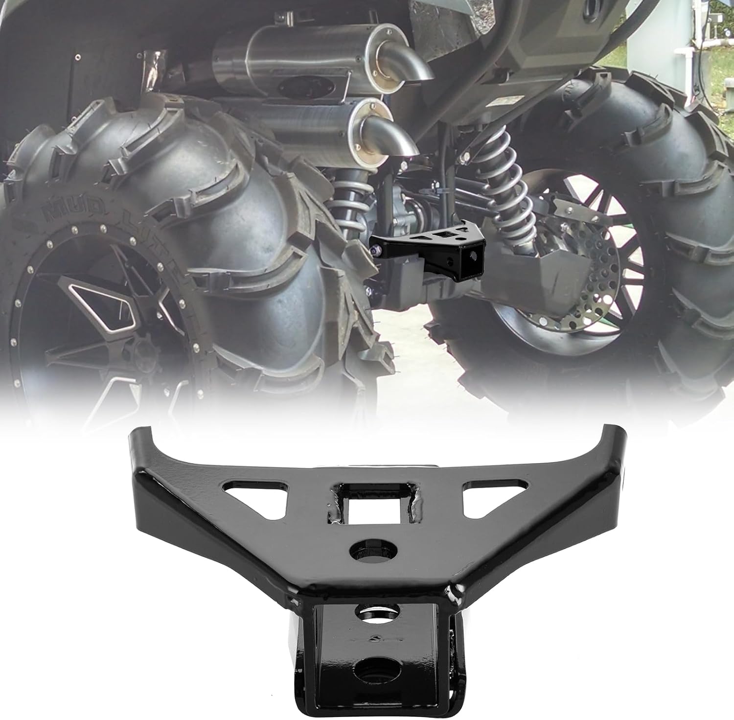 WeiSen 2" Rear Receiver Hitch Compatible with Yamaha Grizzy/Kodiak 450 700 2016-2026, ATV Trailer Towing Hitch