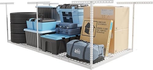 Fleximounts - Estante de almacenamiento de garaje ajustable de 4 x 8 pulgadas, para techo, para garaje, resistente, 96 pulgadas de largo x 48