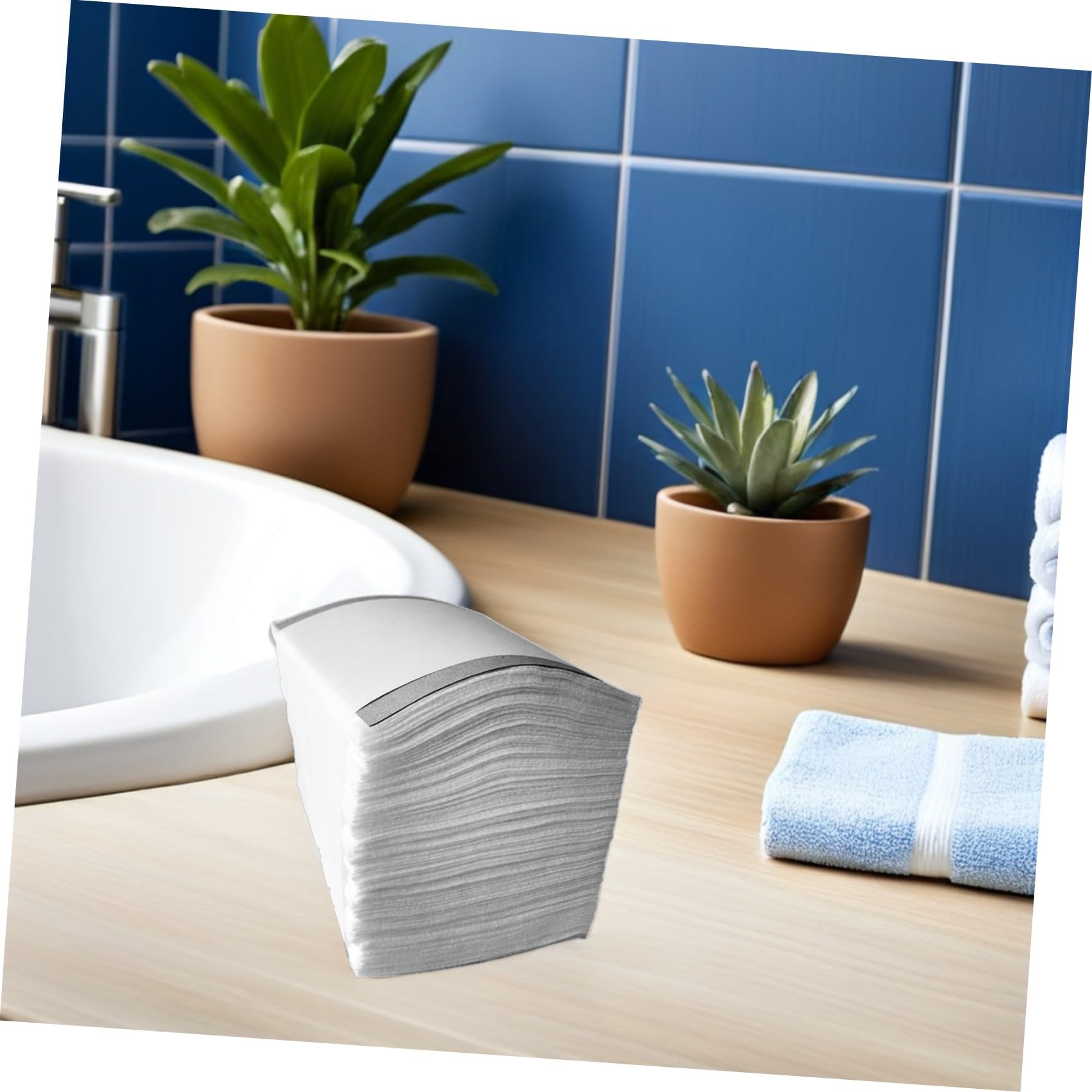 300 Pezzi Pad Struccanti Non Tessuto Bianco Monouso Pieghevoli la Cura della Pelle Art da Uso Domestico e Salone