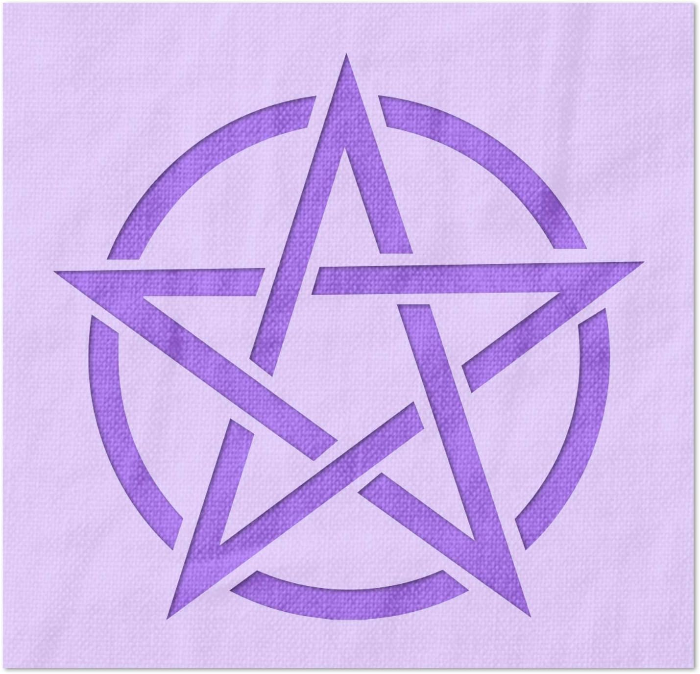 Stencil Stop Pentagram Stencil - Reusable for DIY Projects, Painting, Drawing, Crafts - 14 Mil Mylar Plastic (18 x 17.13 inches)