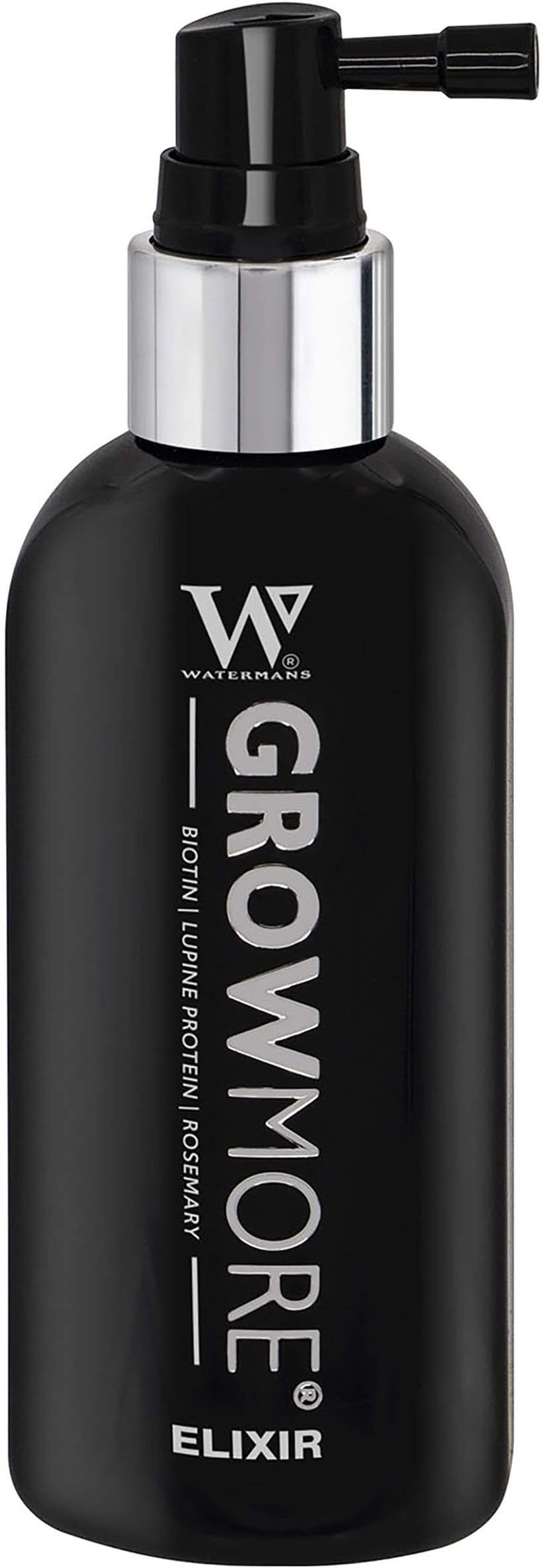 Watermans Grow More Elixir: Hair Growth Serum, Leave-In Scalp Treatment for Hair Loss & Thickening Hair. Boost Growth for Both Women & Men