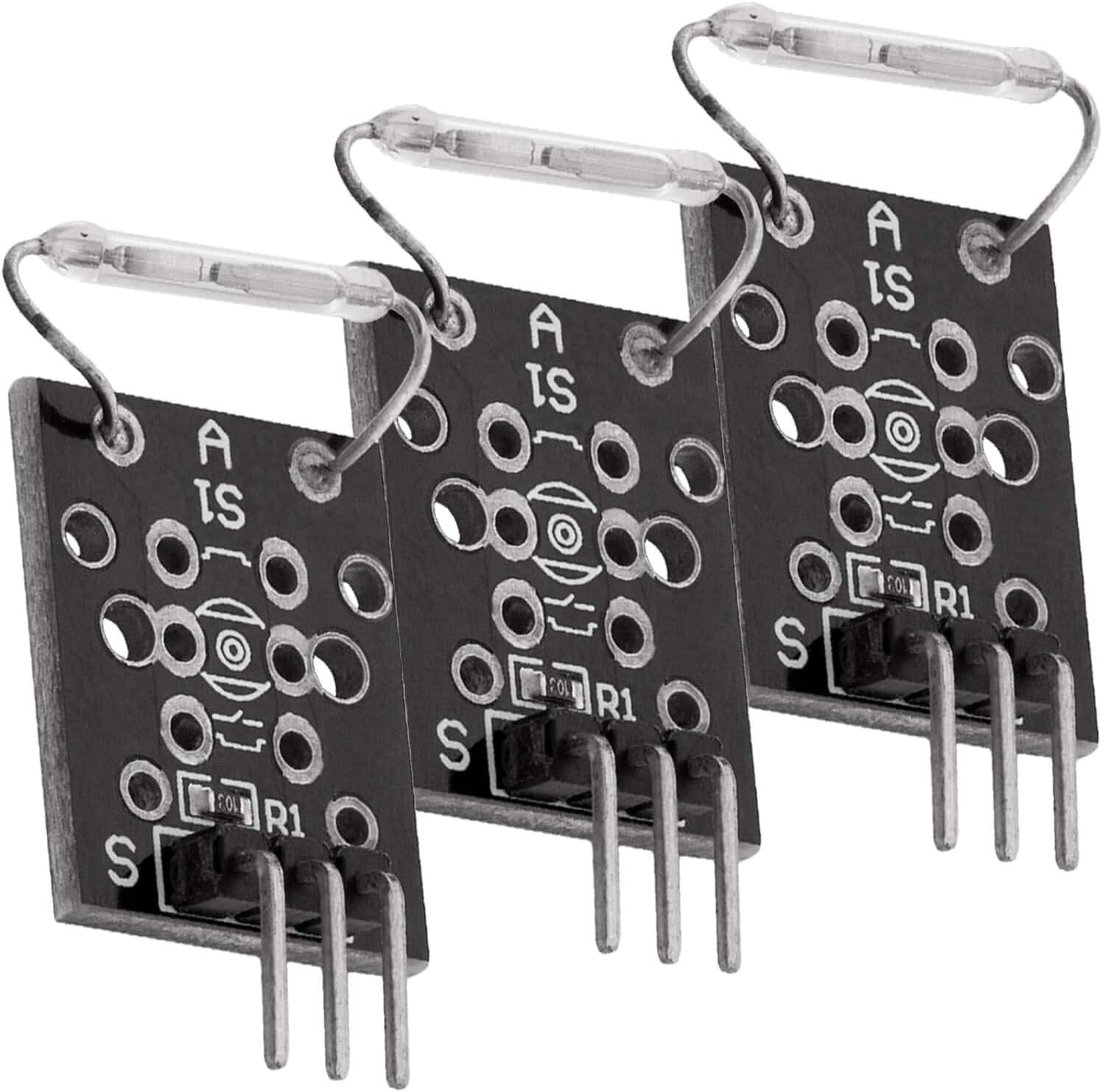 AZDelivery 3 x KY-021 Magnet Switch Mini Magnet Reed Module Sensor compatible with Arduino Including E-Book!