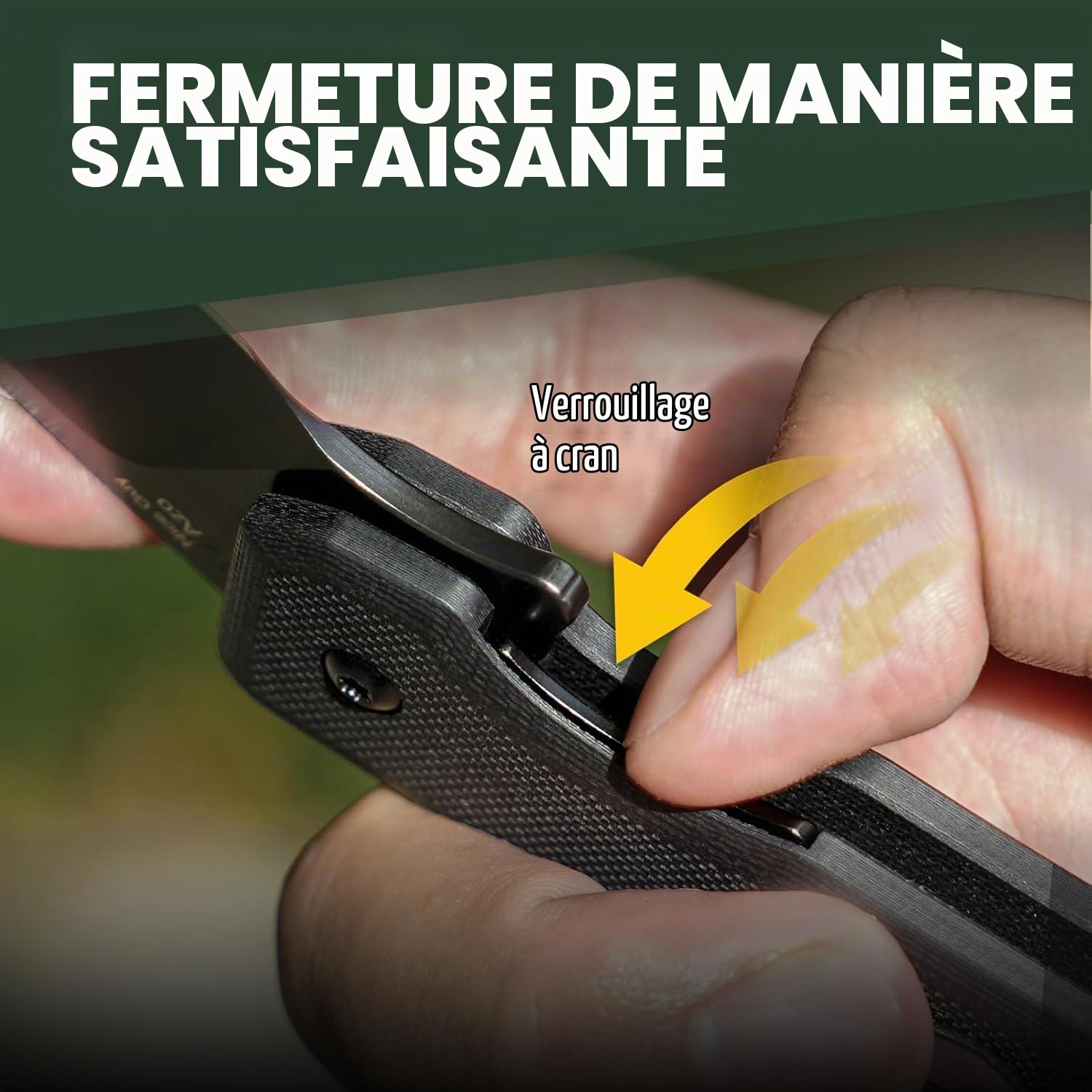 Kizer Nice Guy Couteau Pliant de Poche, 7,21 cm Lame en Acier D2, Manche en G10 Petit Couteau EDC, Non-Automatique Liner Lock Flipper, Couteaux Tranchants pour Camping Randonnée et Survie V3011M1