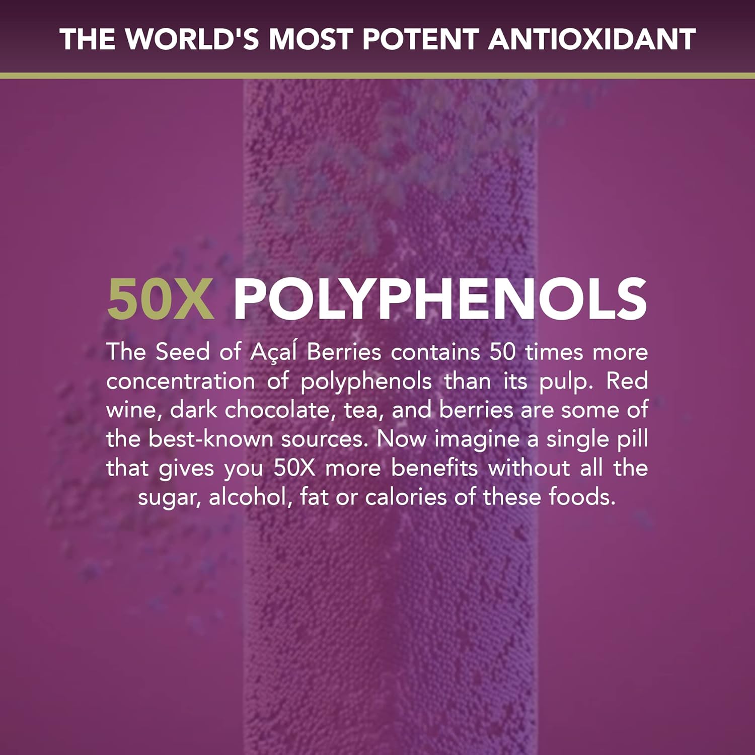 POWER SEEDAÇAÍ New Patented Nitric Oxide Supplement -Increase Blood Flow & Circulation- Organic Acai Seed Extract -100% Vasodilation, Support Circulation- 50 X Antioxidants- 60 Capsules : Health & Household