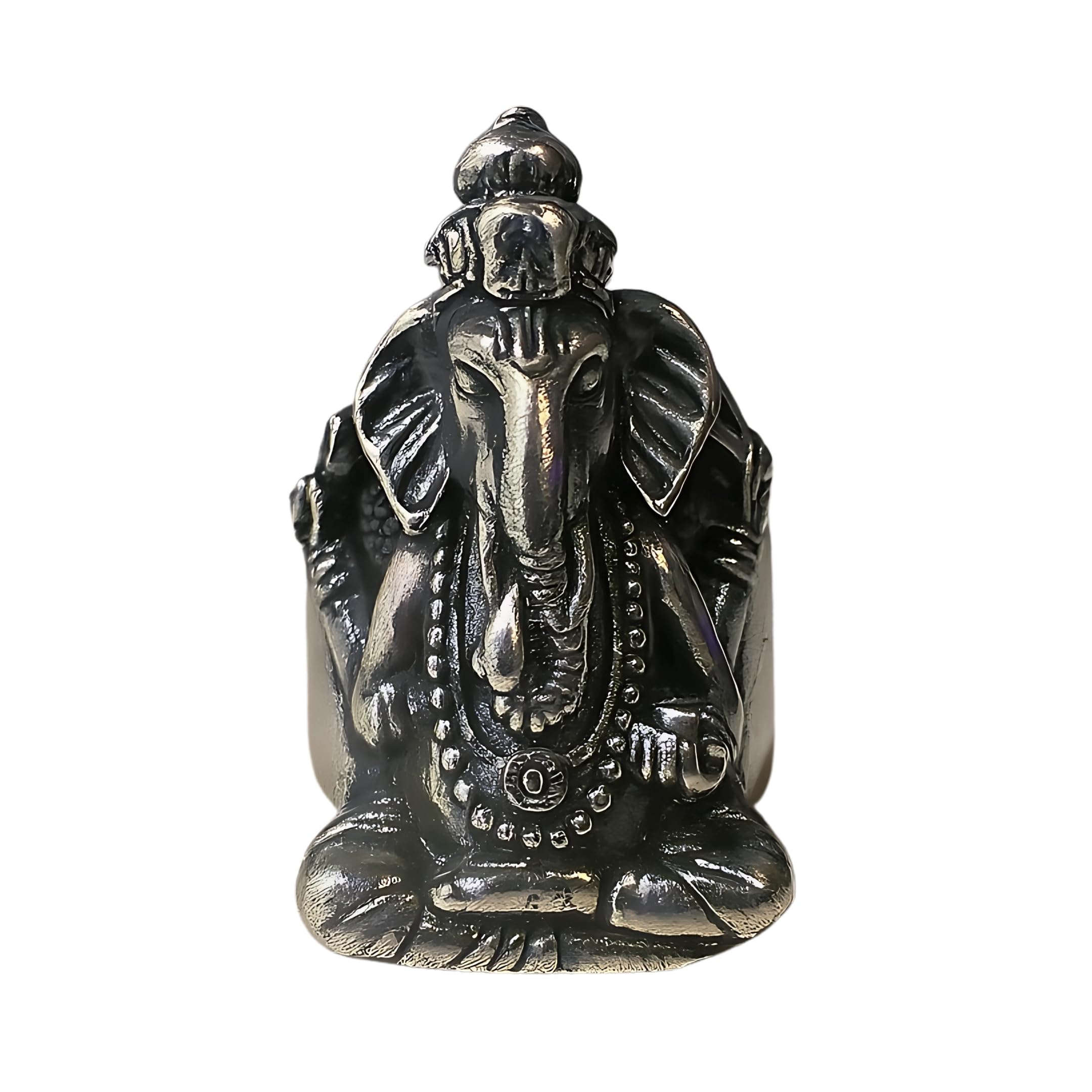 the men thing COSMIC GANPATHI RING - Pure Stainless Steel Men’s Steel-Plated Ring – Statement Luxury Jewelry (Size : 16-22-24-27)-picture-22