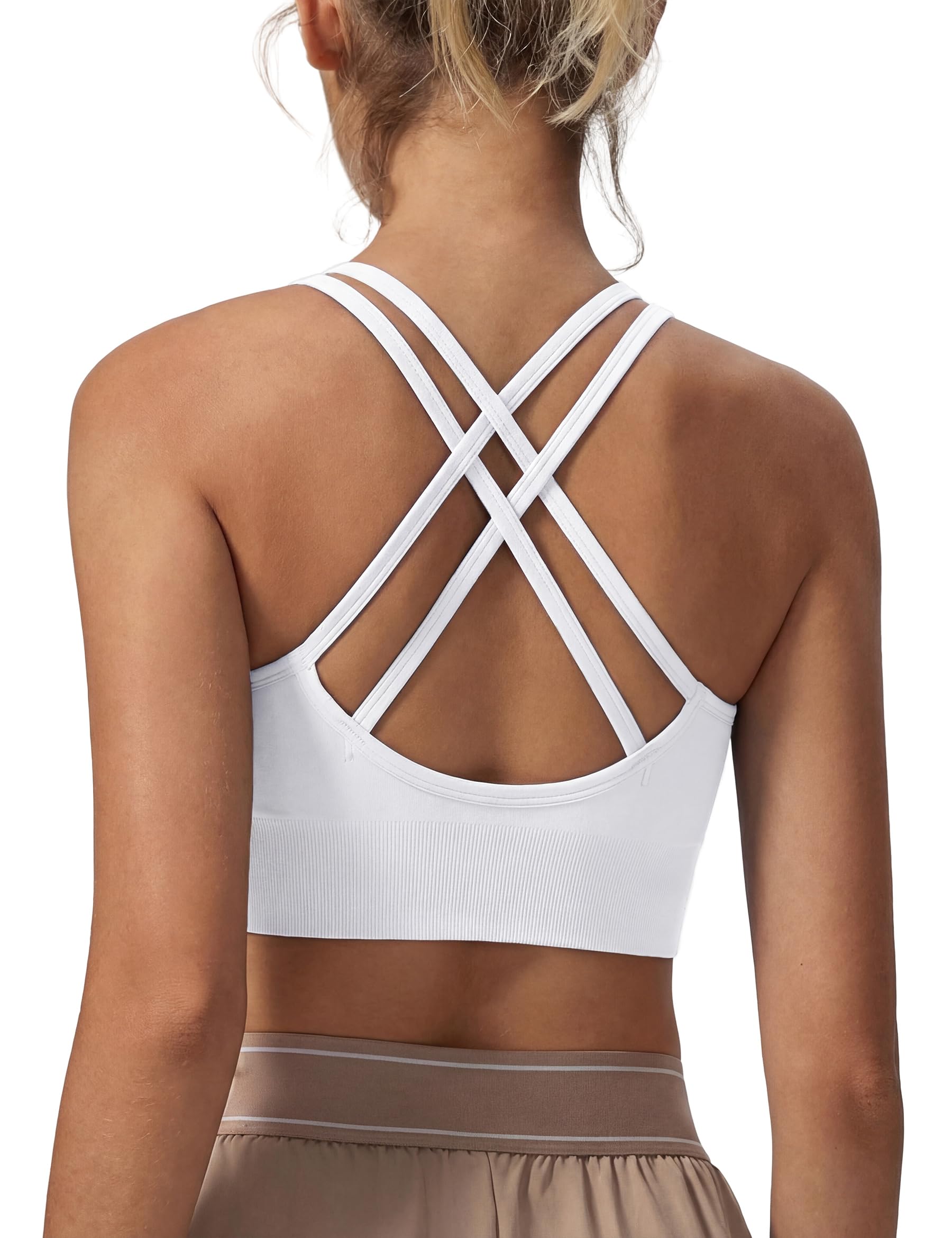 Leversic Reggiseno Sportivo Donna Top Palestra Fitness Imbottito Senza Ferretto Reggiseni Push Up per Yoga Jogging Gym S-XL