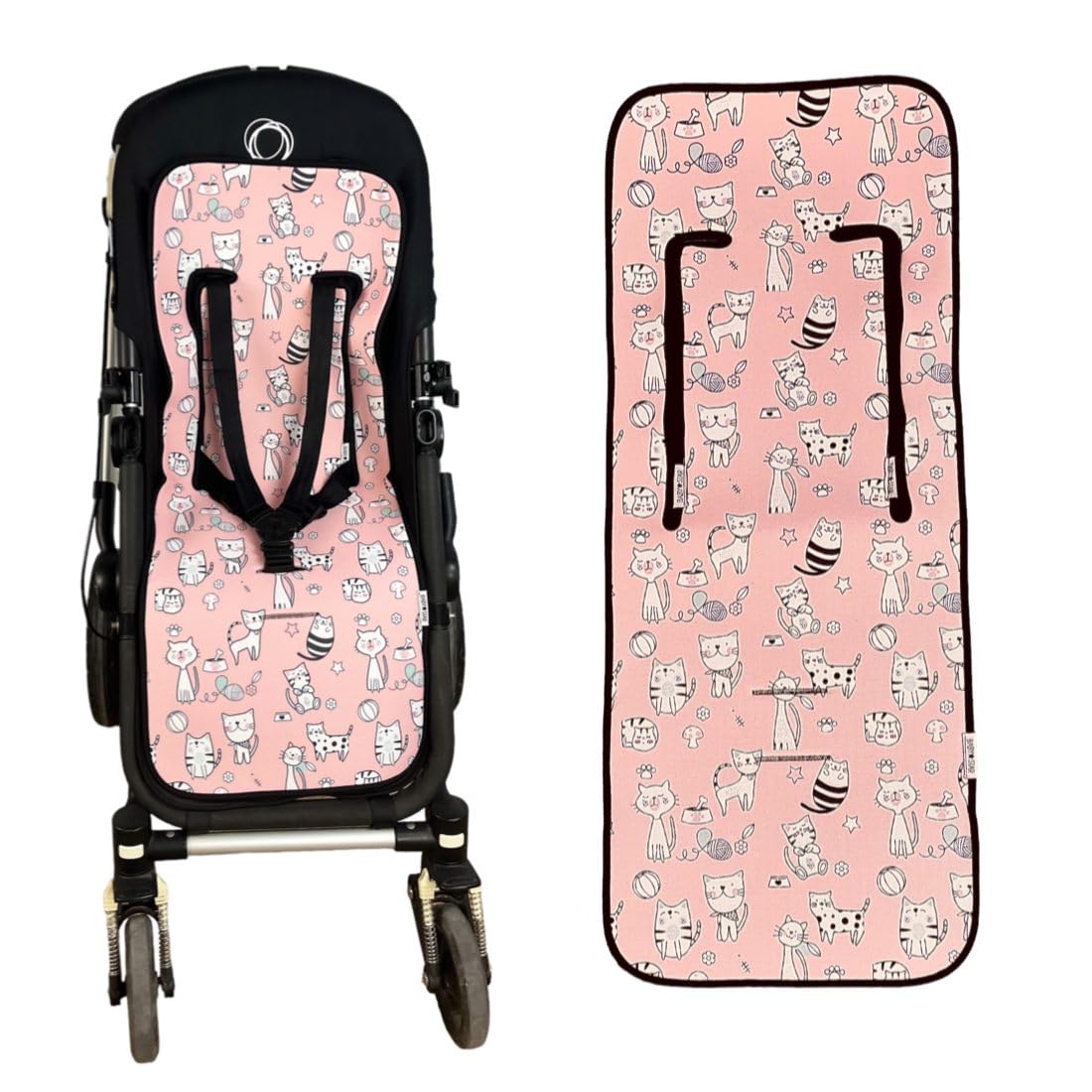 Colchoneta Silla de Paseo Universal Transpirable 3D para Bebé – Funda Carrito Verano Antisudor, Cojín Acolchado Silleta, Compatible con Cochecito, Ligera, Lavable – Danielstore — view 11