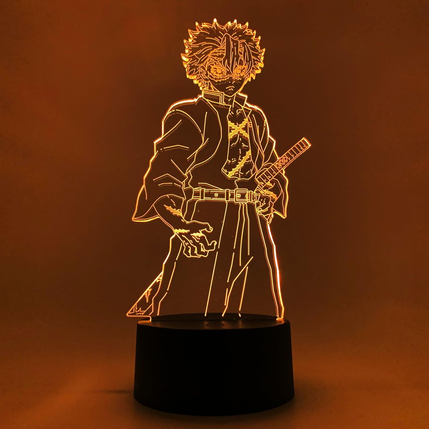 Otaku Lamps Demon Slayer - Sanemi Anime Night Light, 16 Color RGB LED – Gift for Otaku