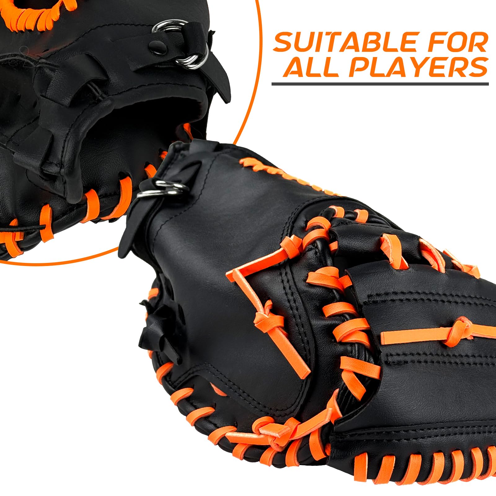 Guante de béisbol para receptor de 33 pulgadas, guante de béisbol, guante de receptor, guante de receptor para entrenamiento y juego, lanzamiento de mano derecha, tamaño adulto y juvenil