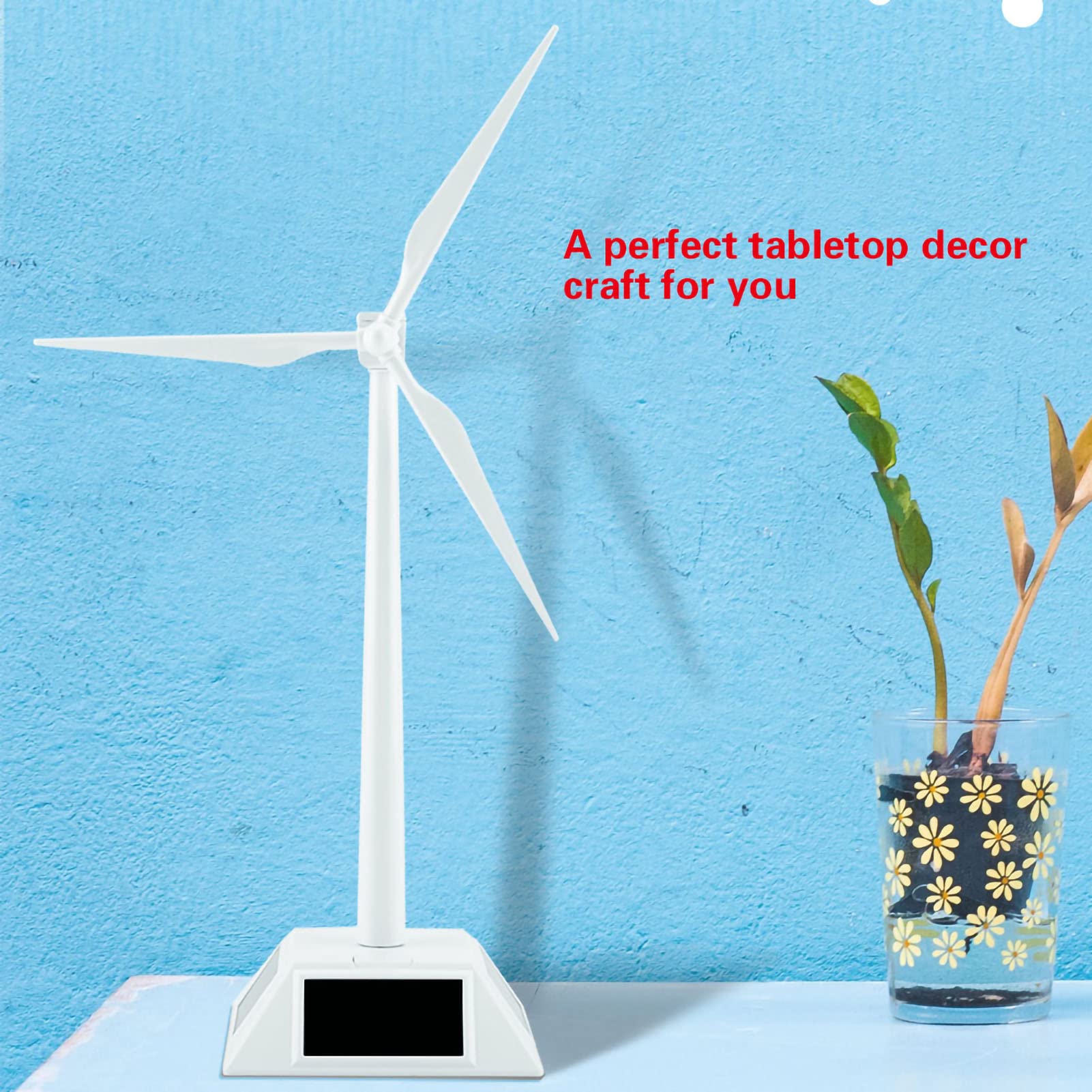 Modèle d'éolienne, Moulin à vent solaire de bureau, Moulin à vent Jouets Moulins à vent à énergie solaire, Jouet de moulin à vent à énergie solaire, Décoration intérieure Jardin Bureau Ornement pour