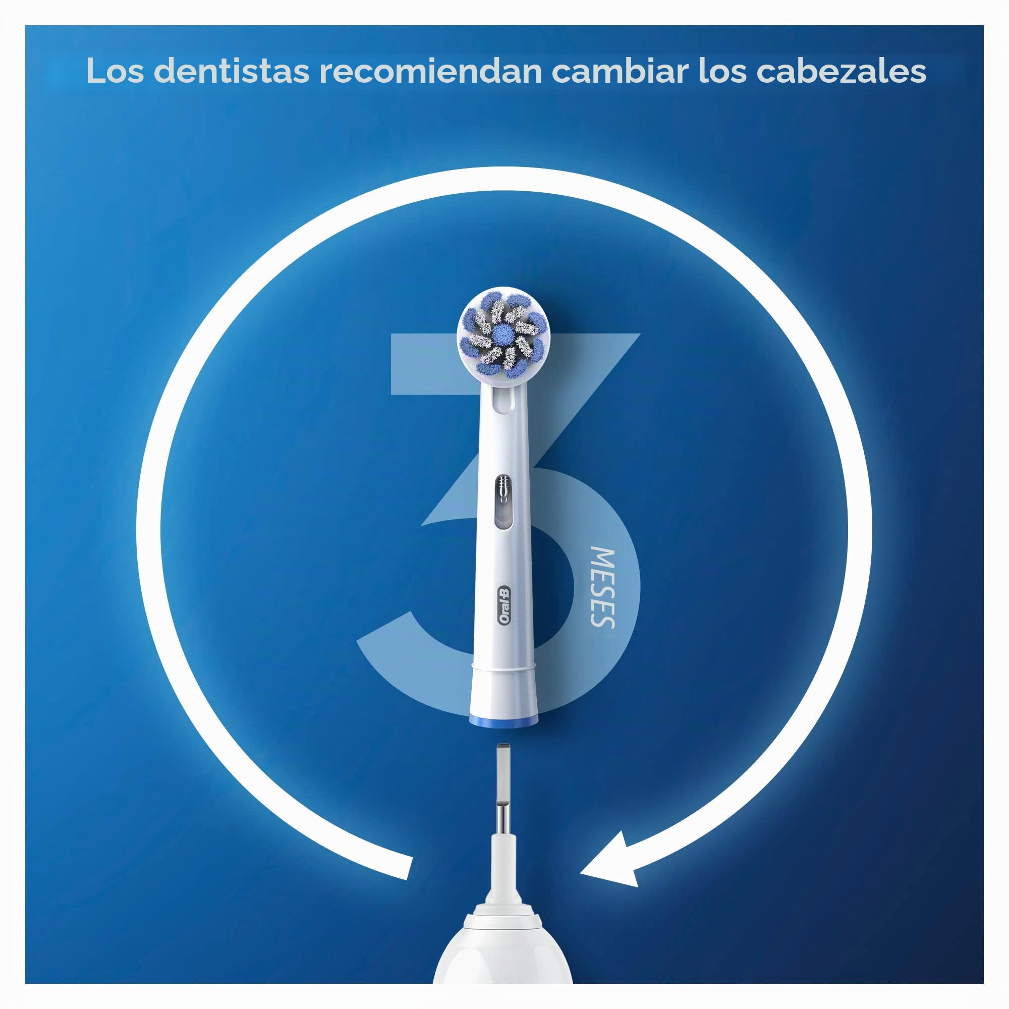 Oral-B PRO 1 Color blanco - Cepillo de dientes eléctrico (Batería, Carga)